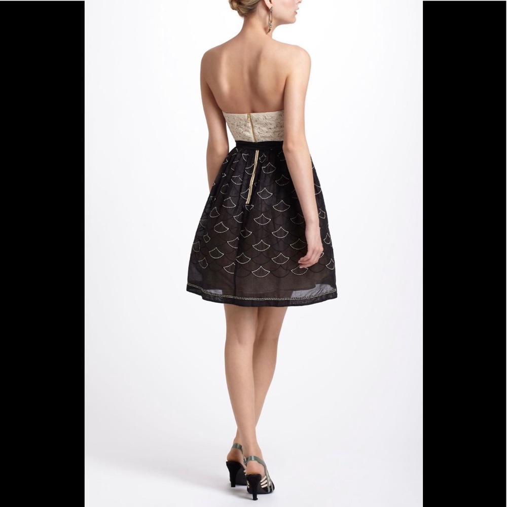 Anthropologie Meadow Rue Battenberg & Organdy mini dress in black white 6 - Picture 16 of 16